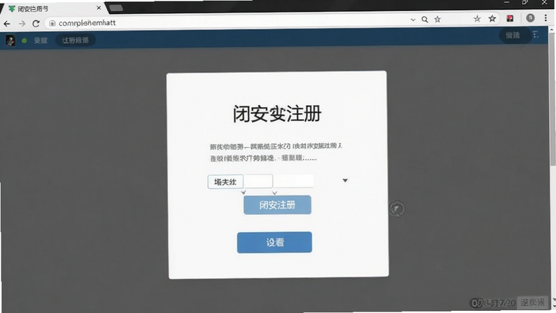 闭安注册界面步骤截图