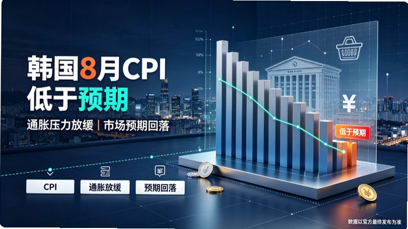 韩国8月CPI低于预期:亚洲通胀回落,央行宽松空间打开截图 韩国8月CPI低于预期:亚洲通胀回落,央行宽松空间打开截图