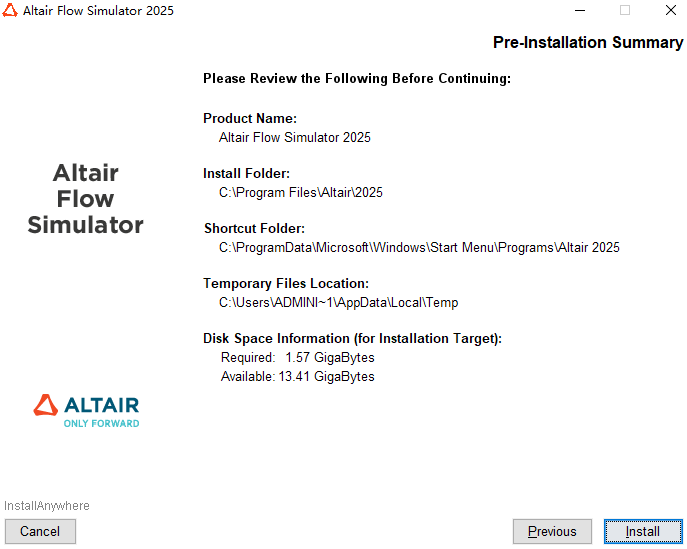 Altair Flow Simulator 2025��ʽ���ͼ