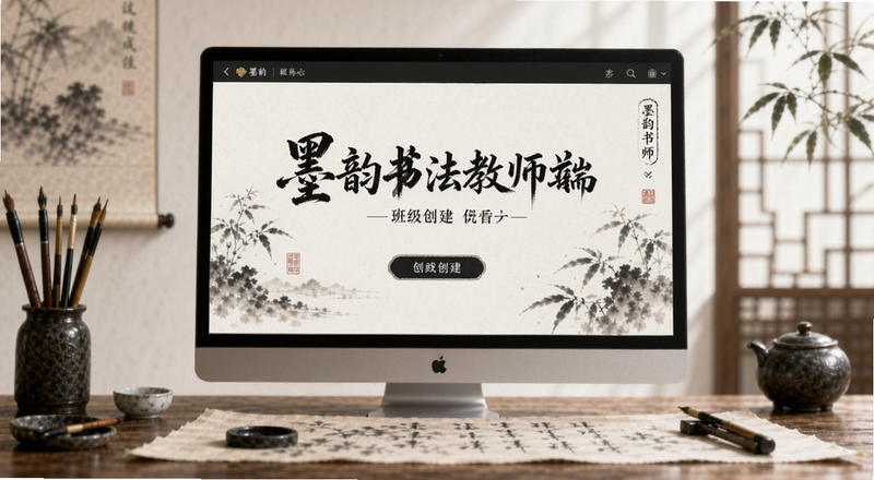 墨韵书法教师端班级创建页面