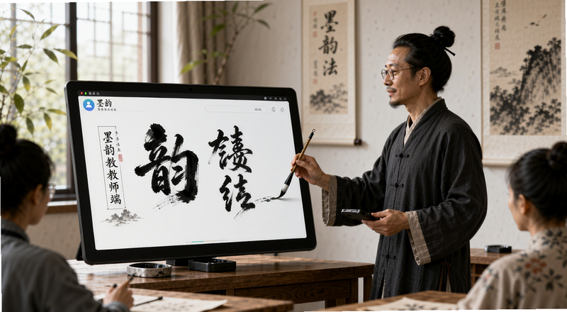 墨韵书法教师端课堂投屏示范