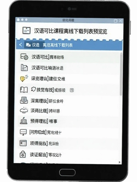 汉语可比课程离线下载列表预览图