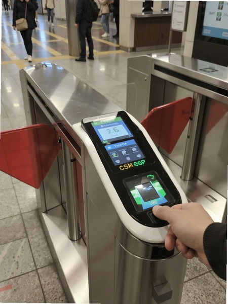 非触式e道过关闸机实拍图