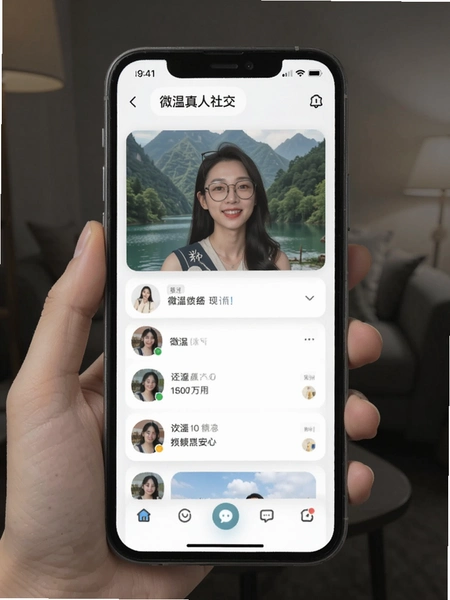 微浔真人社交界面预览图
