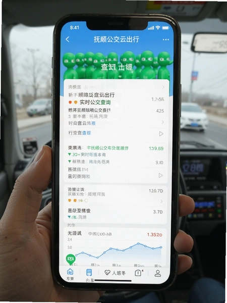 抚顺公交云出行实时公交查询界面预览图
