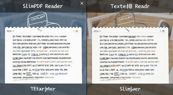SlimPDF Reader�ı�����Ч���Ա�ͼ
