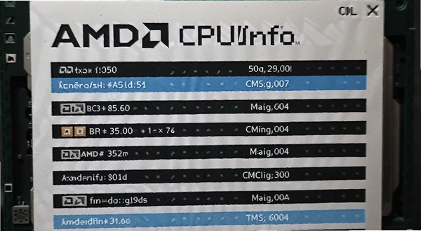 AMD CPUInfo֧�ֵĴ������ͺ��б�