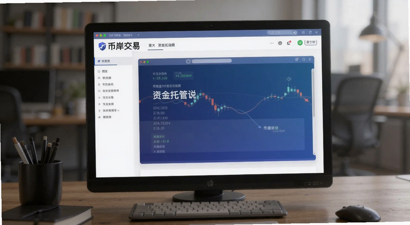 币岸交易界面与资金托管说明预览图