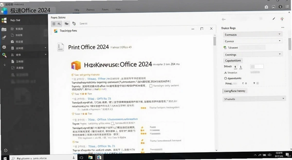 极速Office 2024打印设置界面