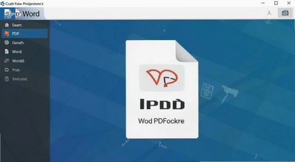 蓝山PDF转换器 PDF转Word操作界面