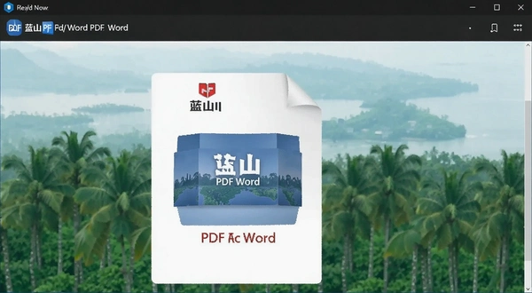 蓝山PDF转换器 PDF转Word功能界面预览图