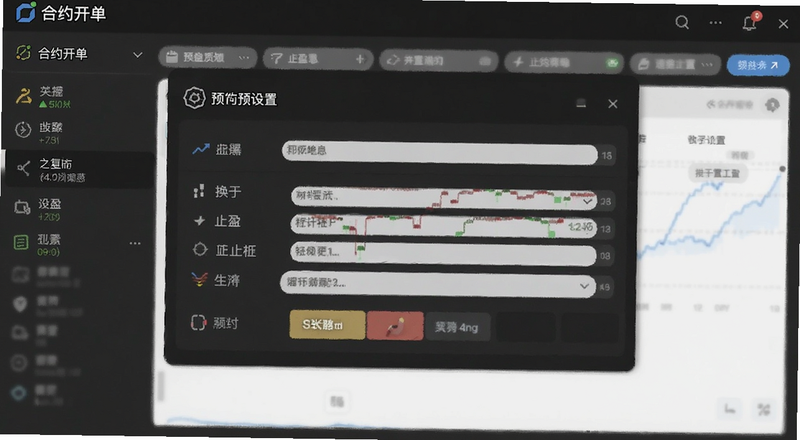 合约开单界面杠杆止盈止损设置预览图