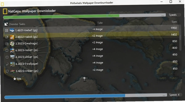NatGeo Wallpaper Downloader �������ر�ֽ�Ľ��Ƚ��棬��ʾ�����б����ٶ�