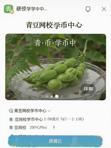 青豆网校学币中心页面截图