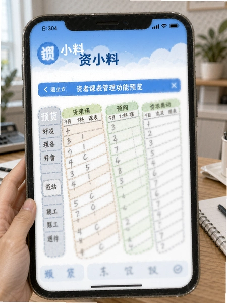 资小料课表管理功能预览