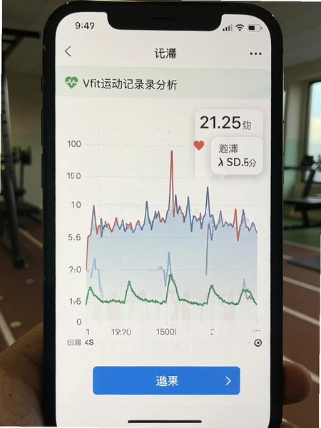 Vfit运动记录心率曲线分析图预览图