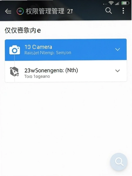 权限管理界面截图,展示仅有的相机和网络权限列表