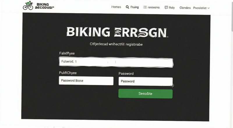BIKING������ע��ҳ����д�ֻ��ź�����Ľ�ͼ