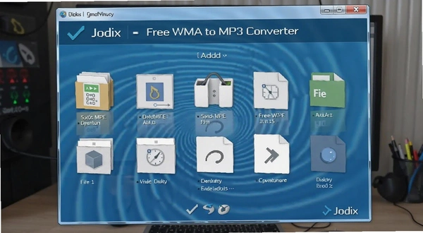 Jodix Free WMA to MP3 Converter主界面文件添加操作