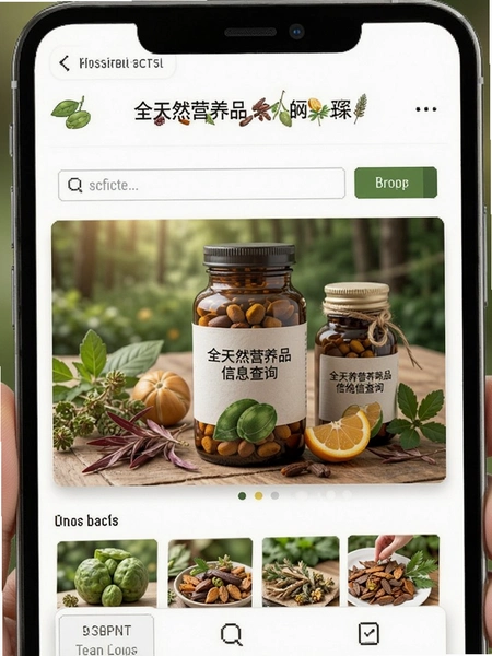 全天然营养品信息查询页面截图