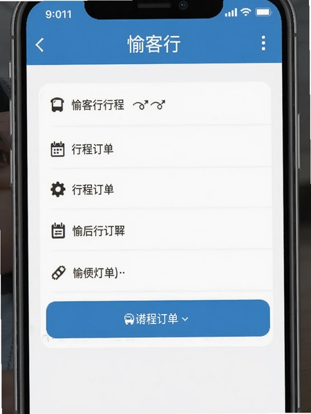 愉客行行程订单界面截图