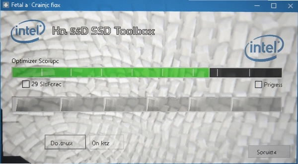 Intel SSD Toolbox 运行优化脚本时的进度条界面