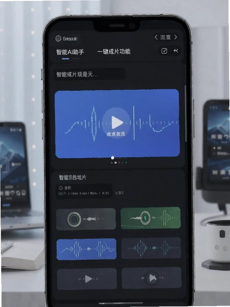 Deepask智能AI助手一键成片功能编辑界面预览图