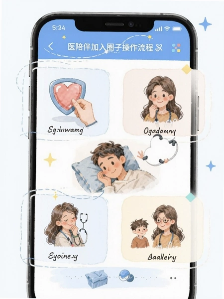 医陪伴加入圈子操作流程示意图