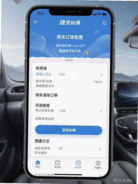 捷途纵横汽车APP购车订单配置页面预览图