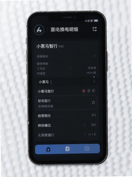 小黑马智行换电收费明细界面预览图