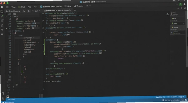 Sublime Text 代码编辑器 主界面 深色主题