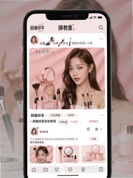 颜趣部落美妆教程页面预览图