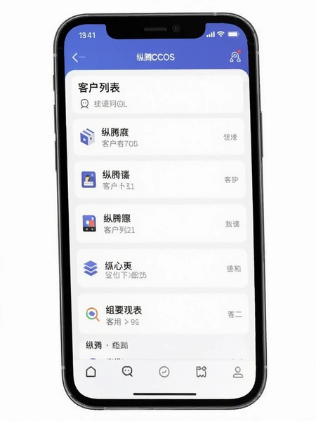 纵腾COS手机端客户列表界面预览图