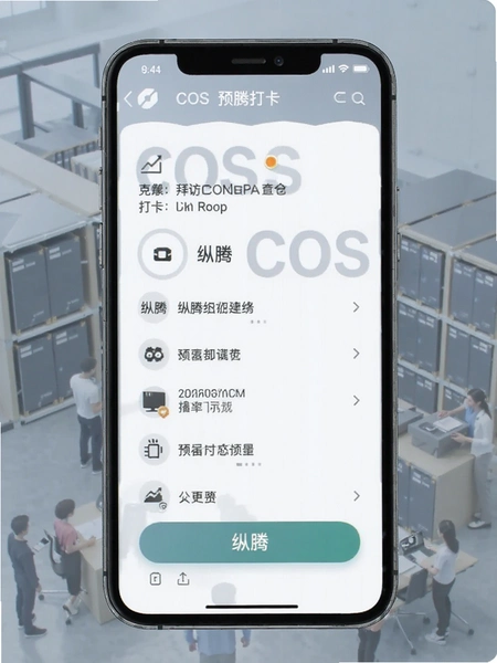 纵腾COS拜访打卡操作界面预览图