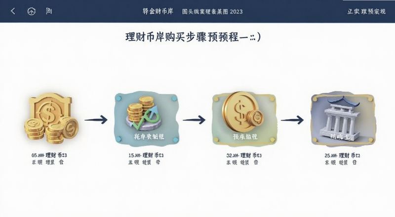 理财币岸购买步骤流程图预览图