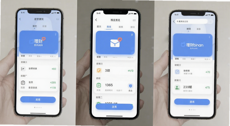 理财binan手机操作界面预览图