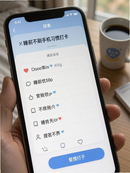 睡前不刷手机习惯打卡记录页面预览