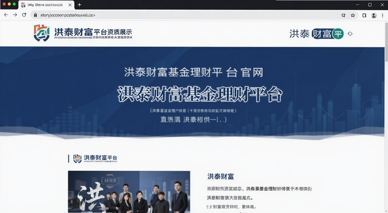 洪泰财富平台资质展示|洪泰财富基金理财平台官网截图预览图