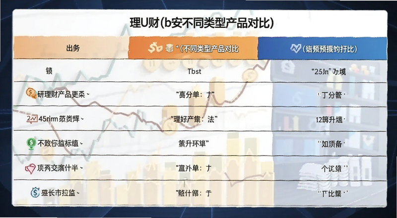 理财b安不同类型产品对比表格预览图