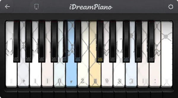 iDreamPiano模拟钢琴 键盘键位设置界面