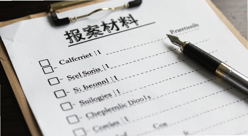 报案材料清单整理特写