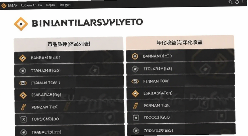 币安质押产品列表与年化收益展示截图预览图