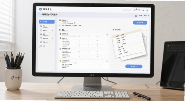 笨笨企业个人通用流水记账软件 主界面全览