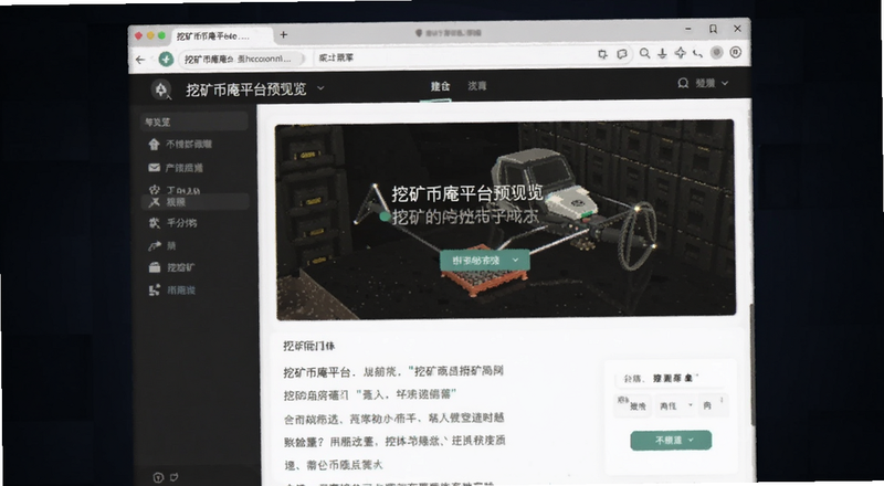 挖矿币庵平台界面预览图