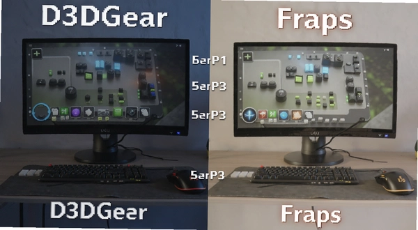 D3DGear �� Fraps �ԱȲ���