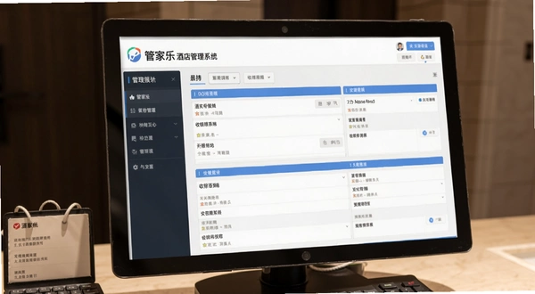 管家乐酒店管理系统 收银结账报表界面