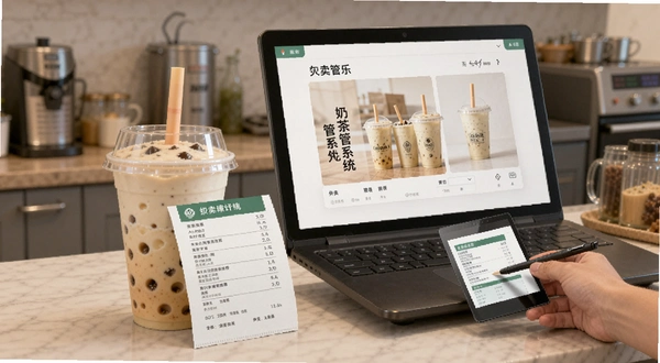 管家乐奶茶管理系统 外卖订单打印