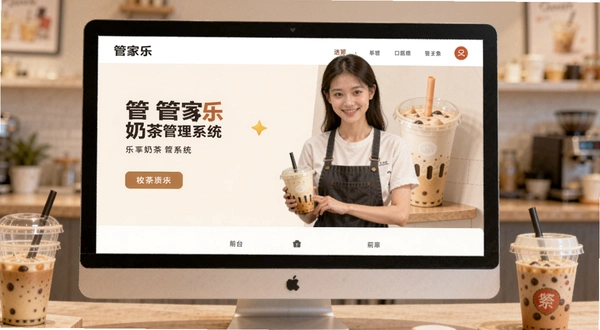 管家乐奶茶管理系统 前台界面