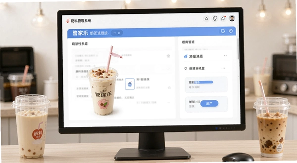 管家乐奶茶管理系统 原料消耗设置