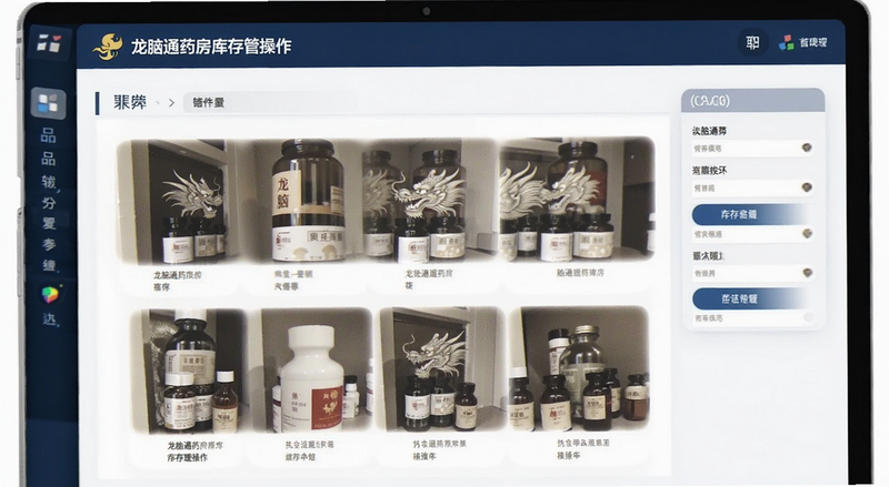 龙脑通药房库存管理操作界面